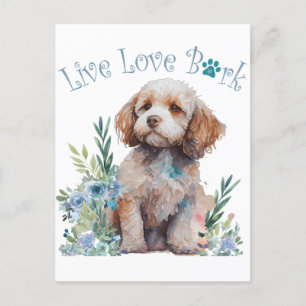 Cockapoo Dog Mom Floral Briefkaart