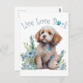 Cockapoo Dog Mom Floral Briefkaart (Voorkant / Achterkant)