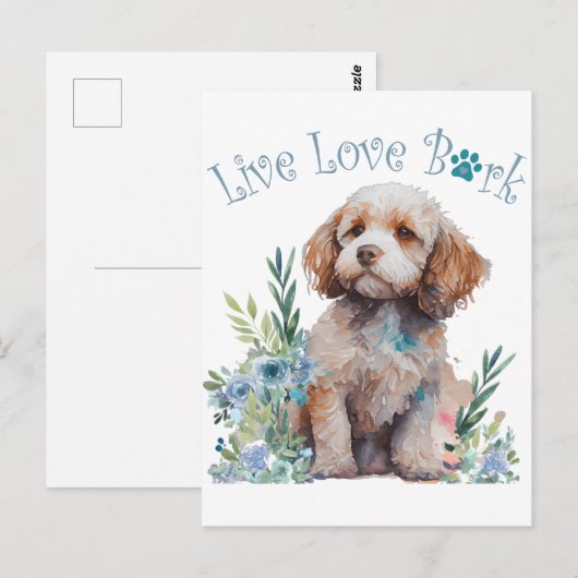 Cockapoo Dog Mom Floral Briefkaart (Voorkant / Achterkant)