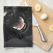 Cockapoo Dog Portrait Black Cockapoo gift Theedoek (Quarter Fold)