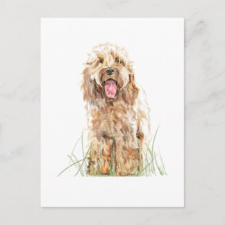 Cockapoo Dog Postcard – Watercolor Pet Art Briefkaart