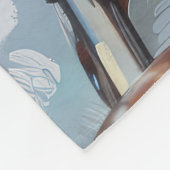 Cockapoo Dog Riding Motorfiets Kerstmis Fleece Deken (Hoek)