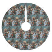 Cockapoo Dog Riding Motorfiets Kerstmis Kerstboom Rok (Voorkant)