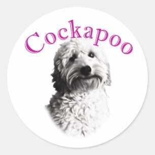 Cockapoo Dog Ronde Sticker