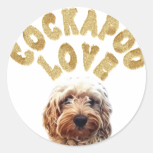 Cockapoo Dog Ronde Sticker