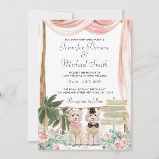 Cockapoo Dog Rustic Kaart (Voorkant)