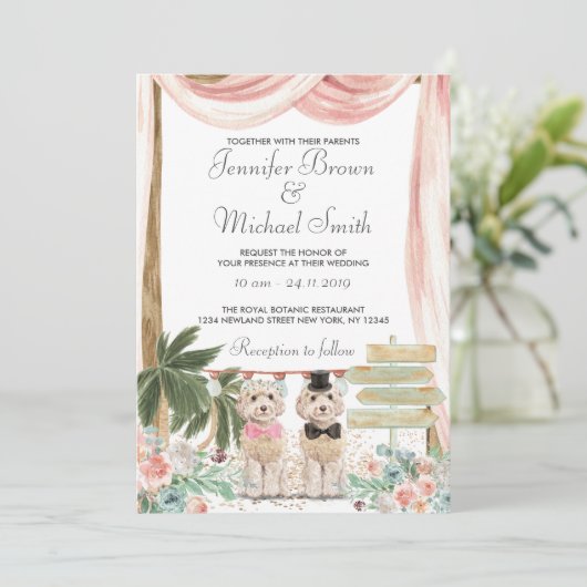 Cockapoo Dog Rustic Kaart (Staand voorkant)