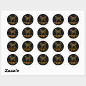 Cockapoo Dog Silhouette Fun Halloween Ronde Sticker (Vel)
