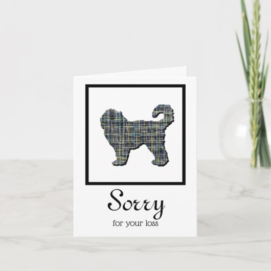 Cockapoo Dog Silhouette Pet Sympathia Card Kaart (Voorkant)