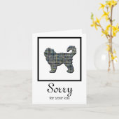 Cockapoo Dog Silhouette Pet Sympathia Card Kaart (Gele Bloem)
