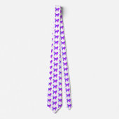 Cockapoo Dog Silhouette Pink & Blue Abstract Stropdas (Voorkant)