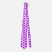 Cockapoo Dog Silhouette Pink & Blue Light Pink Stropdas (Voorkant)