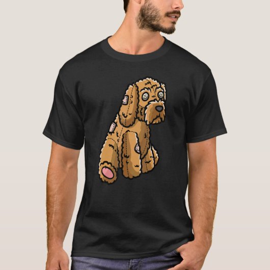 Cockapoo Dog Spoodle Gevulde Dierlijke Ontwerp T-shirt (Voorkant)