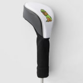 Cockapoo Dog Spoodle in Dinosaur Costume Golfheadcover (Schuin)