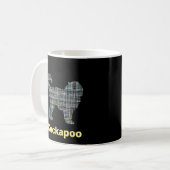 Cockapoo Dog Yellow & Black Grid Line Koffiemok (Voorkant links)