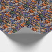 Cockapoo Dogs Trick-or-Treating Halloween kostuum Cadeaupapier (Hoek)