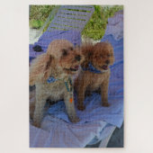 Cockapoo Dogs Tropische Bloedfamilie Vacfoto Legpuzzel (Verticaal)