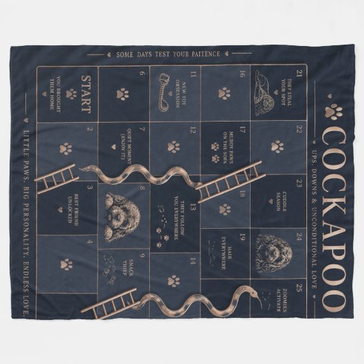 Cockapoo-eigenaar-deken Fleece Deken (Voorkant (Horizontaal))