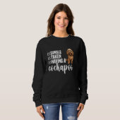 Cockapoo-eigenaar puppy-liefhebber met een enthous trui (Voorkant volledig)