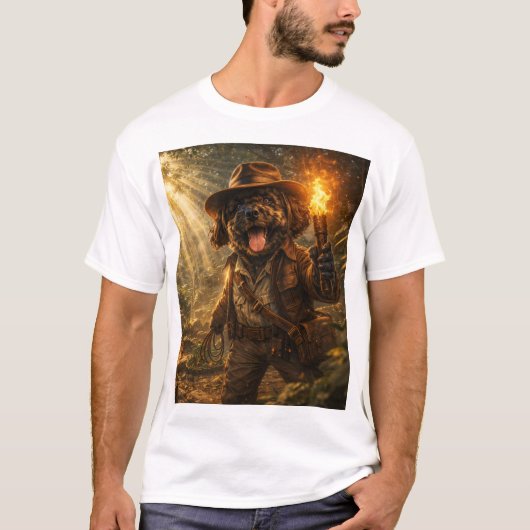 Cockapoo Explorer T Shirt Adventure Dog Gift (Voorkant)
