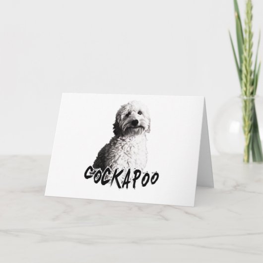 Cockapoo Feestdagen Kaart (Voorkant)