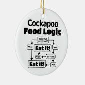 Cockapoo Food Logic Keramisch Ornament (Rechts)