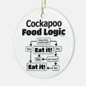 Cockapoo Food Logic Keramisch Ornament (Links)