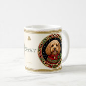 Cockapoo Gepersonaliseerde Kerst Hond Koffiemok (Voorkant rechts)