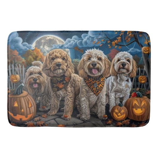 Cockapoo Halloween Griezelig Badmat (Voorkant)