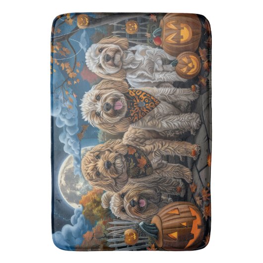 Cockapoo Halloween Griezelig Badmat (Voorkant Verticaal)