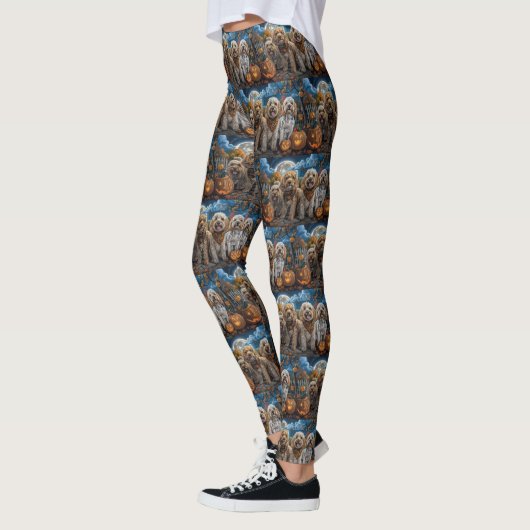 Cockapoo Halloween Spooky Leggings (Links)