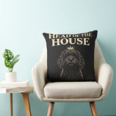 Cockapoo Head Of The House Gift | Funny Dog Owner  Kussen (Stoel)