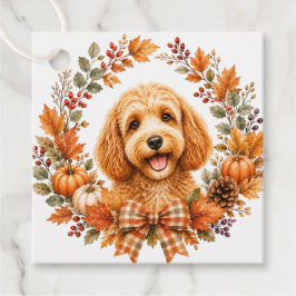 Cockapoo-herfstkrans Bedankjes Labels
