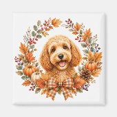 Cockapoo-herfstkrans Magneet (Voorkant)
