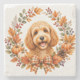 Cockapoo Herfstkrans Onderzetter
