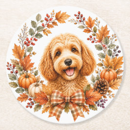 Cockapoo Herfstkrans Onderzetter