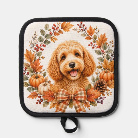 Cockapoo-herfstkrans Pannenlap (Voorkant)