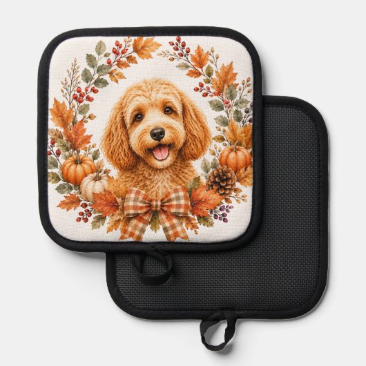 Cockapoo-herfstkrans Pannenlap (Voorkant / Achterkant)