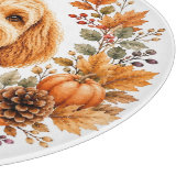 Cockapoo herfstkrans snijplank (Hoek)