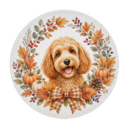 Cockapoo herfstkrans snijplank