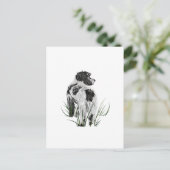 Cockapoo-hond, aquarel ansichtkaart briefkaart (Staand voorkant)
