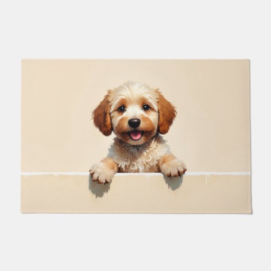 Cockapoo Hond Deurmat Kunst (Voorkant)