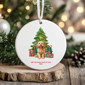 Cockapoo Hond Familie Kerstmis Keramisch Ornament