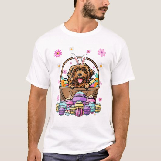 Cockapoo Hond Gelukkige Pasen T-shirt (Voorkant)