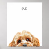 Cockapoo-hond gepersonaliseerde print (Voorkant)