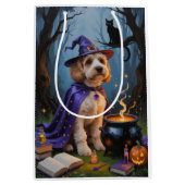 Cockapoo Hond grillig Halloween schilderij Medium Cadeauzakje (Voorkant)
