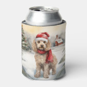 Cockapoo Hond in Sneeuw Kerstmis Blikjeskoeler (Blikje Voorkant)