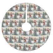 Cockapoo Hond in Sneeuw Kerstmis Kerstboom Rok (Voorkant)