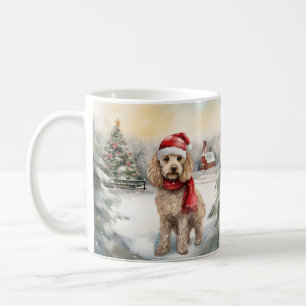 Cockapoo Hond in Sneeuw Kerstmis Koffiemok