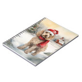 Cockapoo Hond in Sneeuw Kerstmis Notitieboek (Linkerzijde)